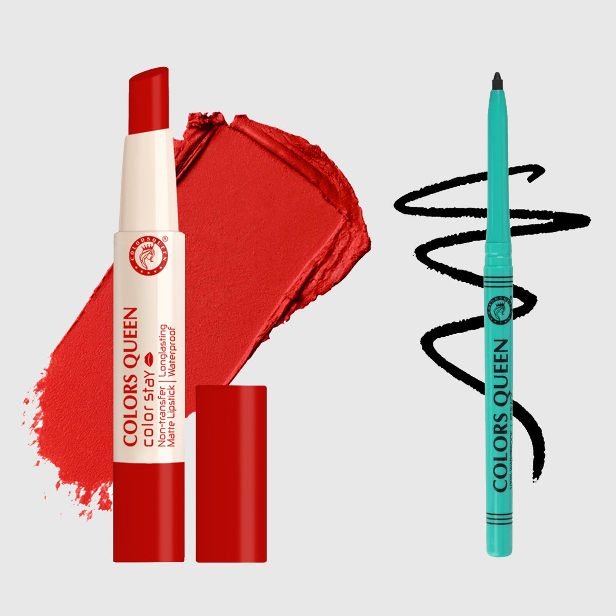 Color Stay Non-Transfer Lipstick and Bold Eyes Auto Kajal Combo