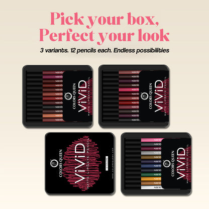 Vivid Matte Lip &amp; Eye Pencil – 12 Smooth Shades Set