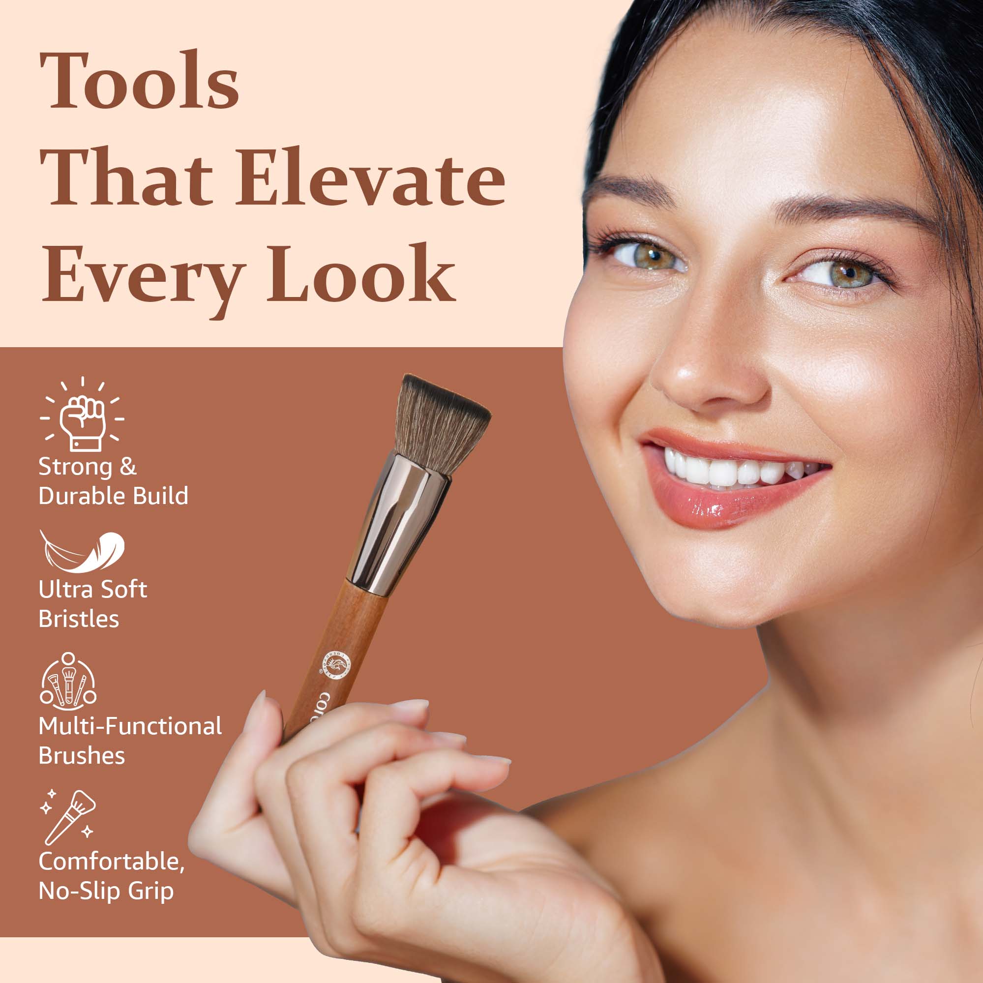 Blend &amp; Buff Makeup Brush Set of 8 with Holder