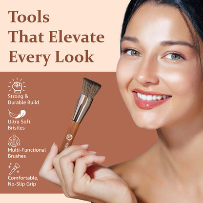 Blend &amp; Buff Makeup Brush Set of 8 with Holder