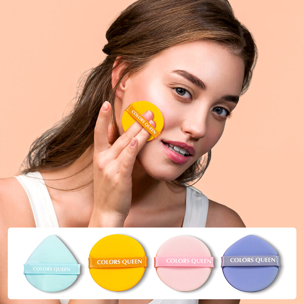 Pack of 4 Makeup Puffs with Powder, Foundation, Concealer &amp; Multipurpose Puff