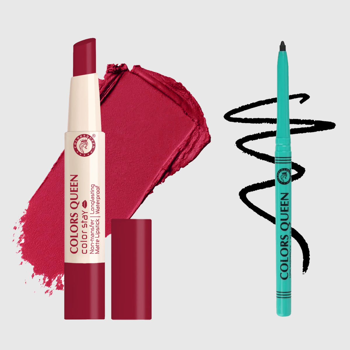 Color Stay Non-Transfer Lipstick and Bold Eyes Auto Kajal Combo