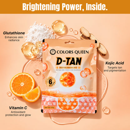 Colors Queen D-TAN Revival Facial With Kojic Acid, Vitamin C, and Glutathione