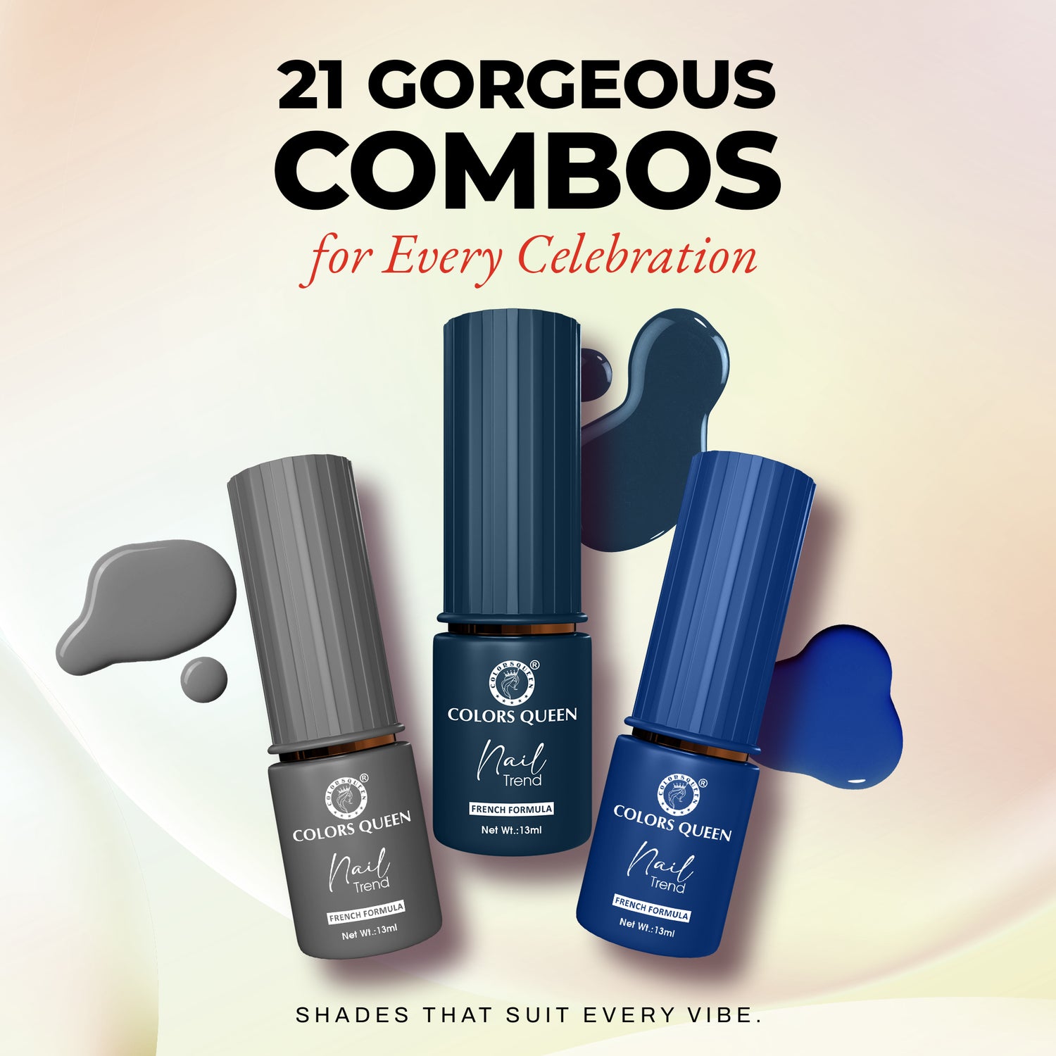 Nail Paint Set of 3 – Free Remover Pads