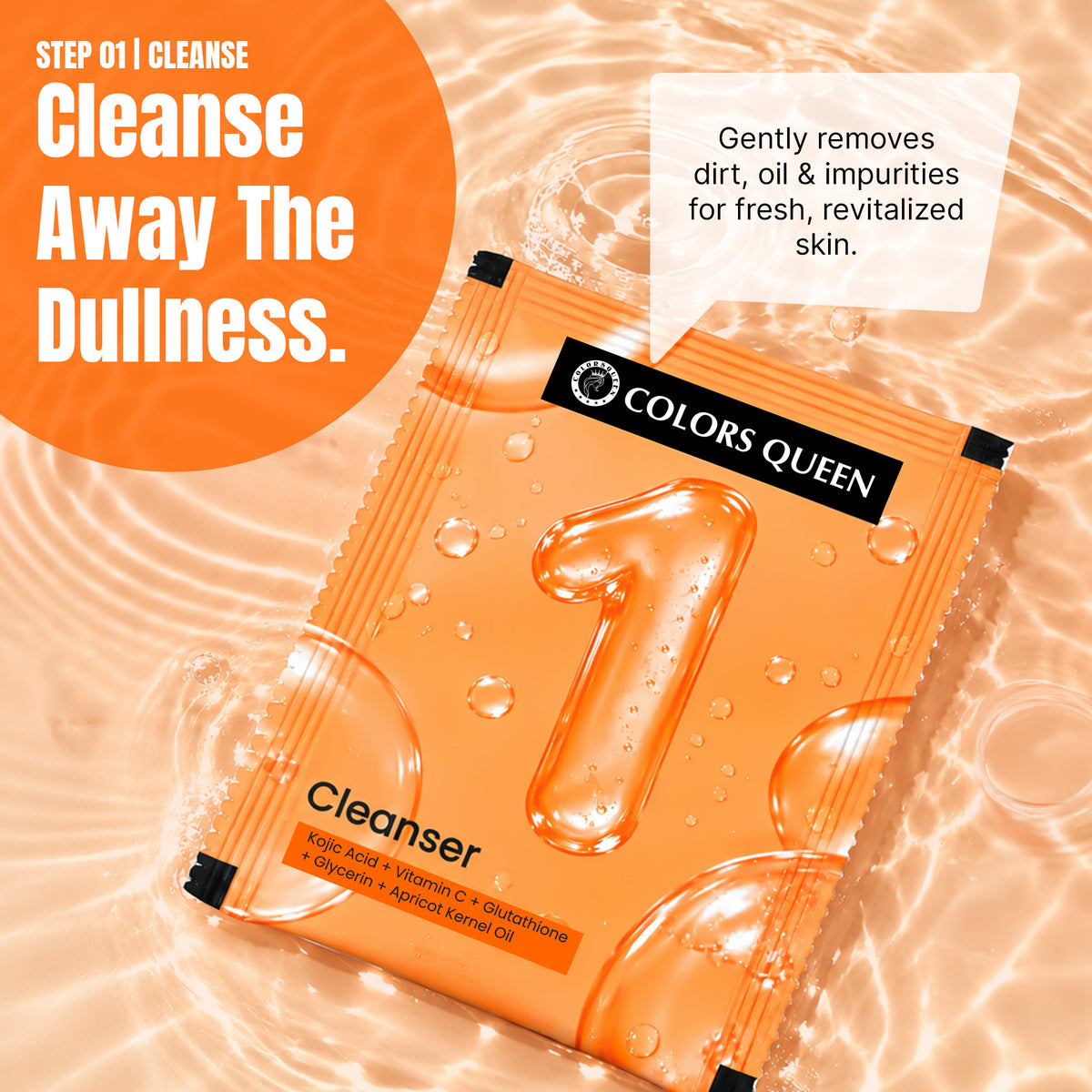 Colors Queen D-TAN Revival Facial With Kojic Acid, Vitamin C, and Glutathione