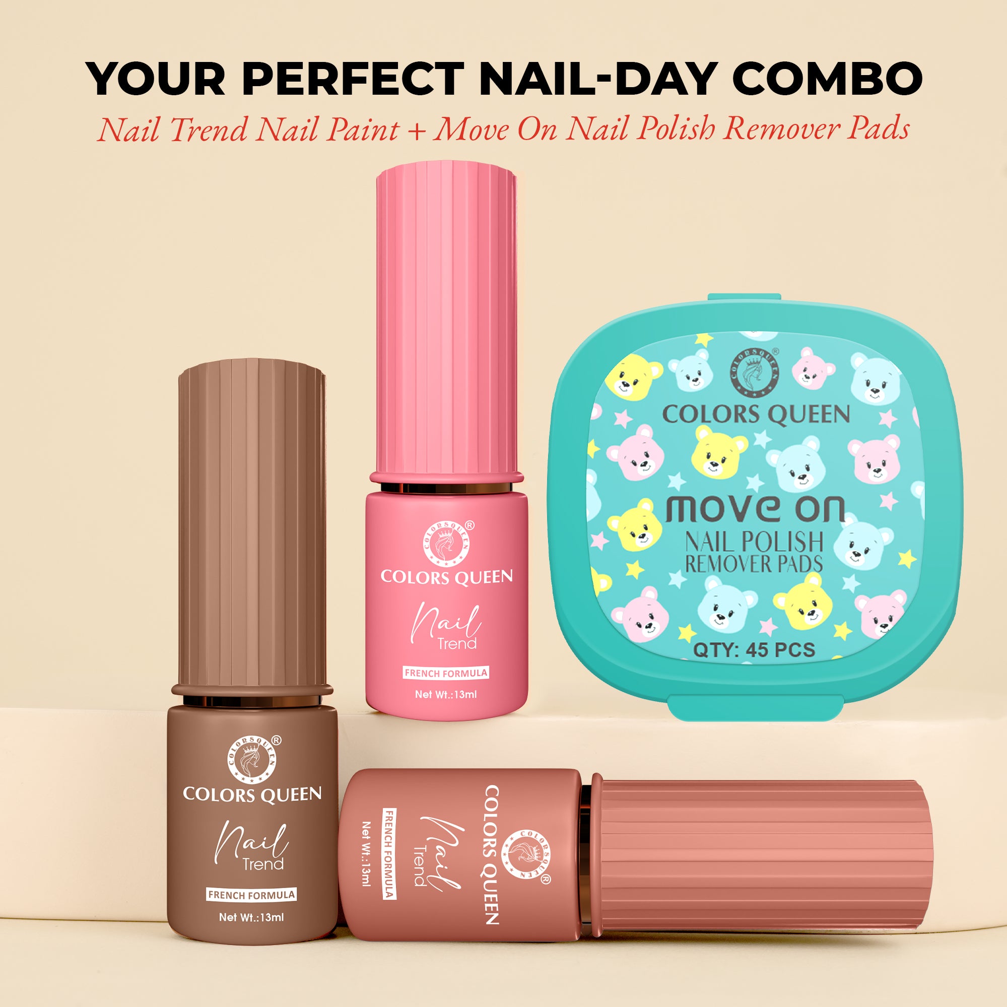 Nail Paint Set of 3 – Free Remover Pads