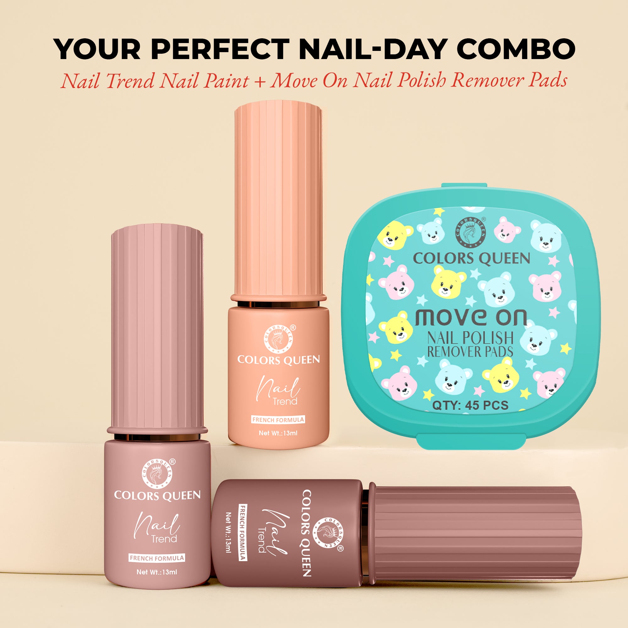 Nail Paint Set of 3 – Free Remover Pads