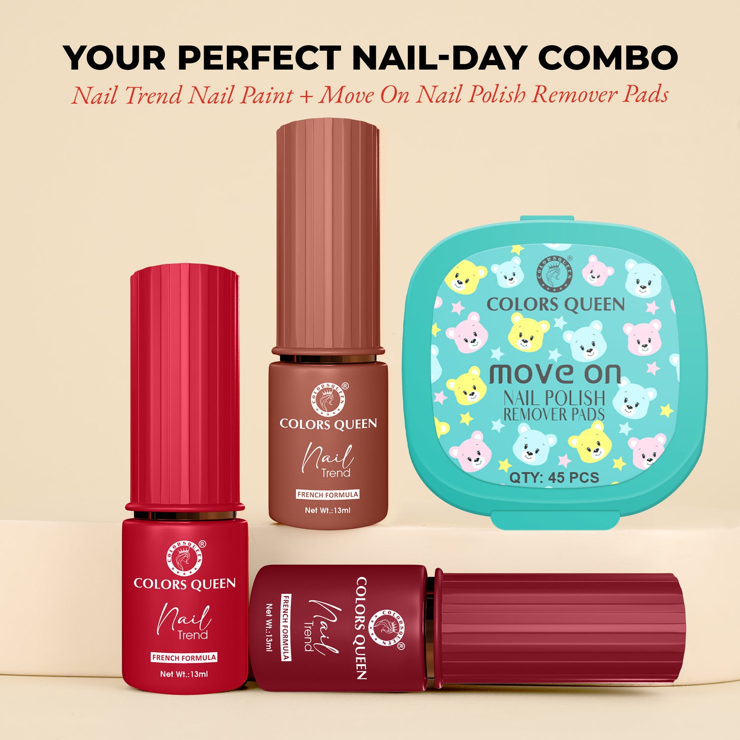 Nail Paint Set of 3 – Free Remover Pads