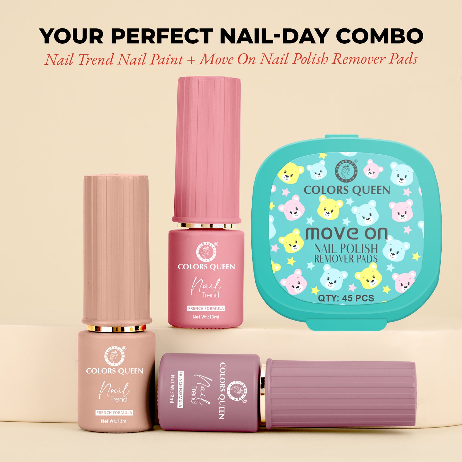 Nail Paint Set of 3 – Free Remover Pads