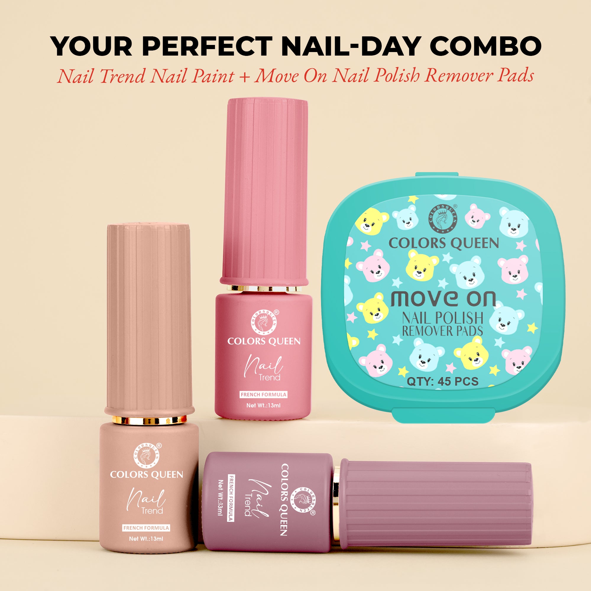 Nail Paint Set of 3 – Free Remover Pads