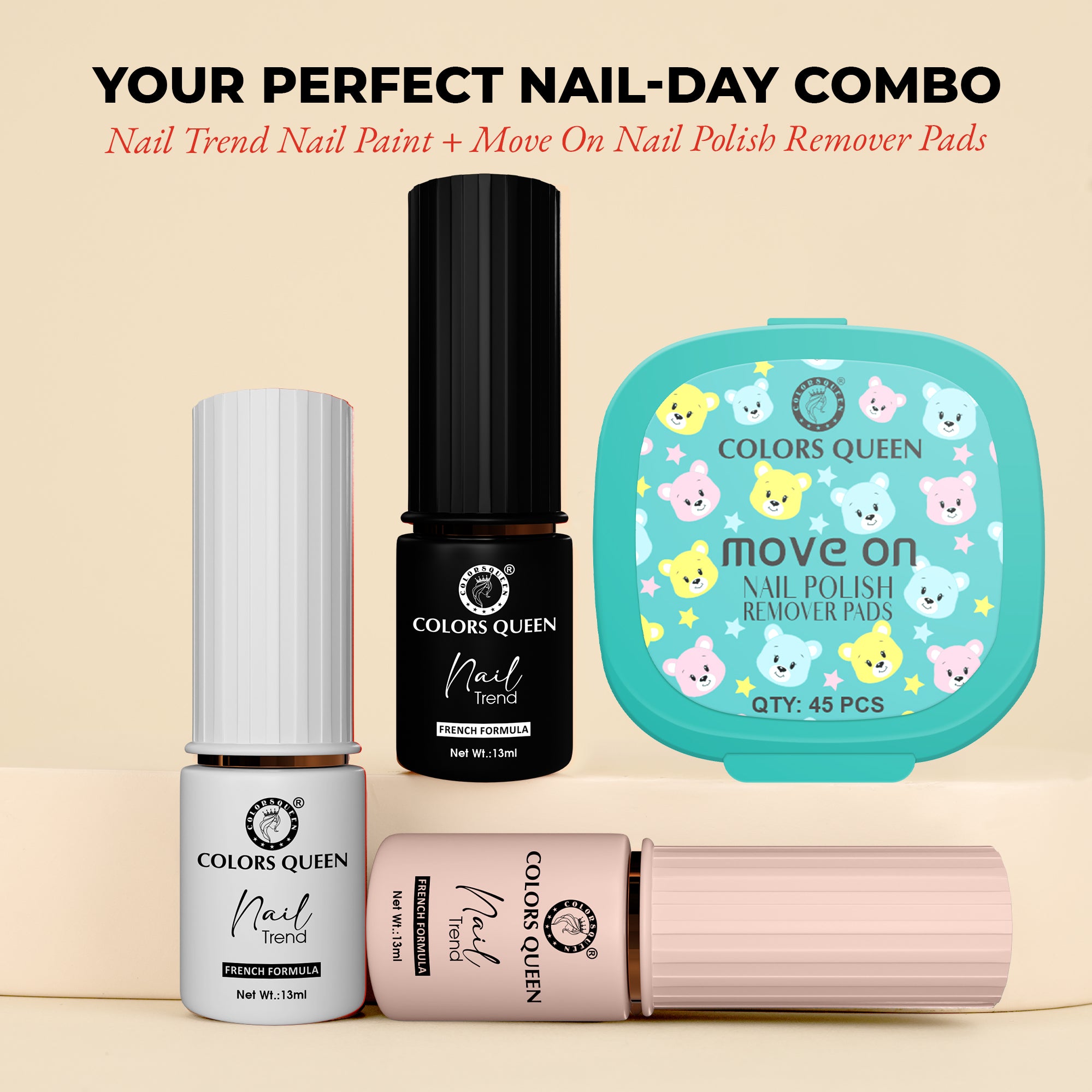 Nail Paint Set of 3 – Free Remover Pads