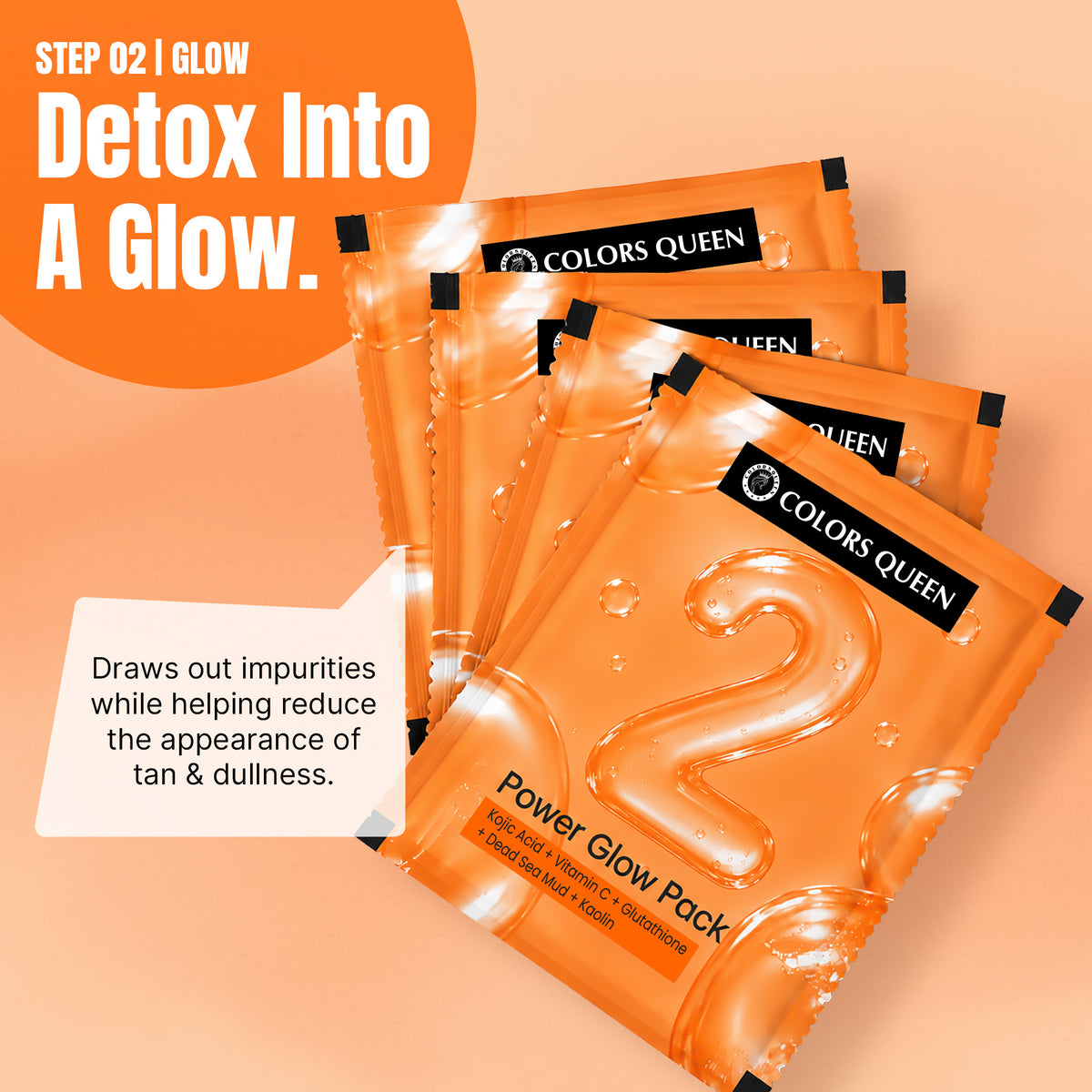 Colors Queen D-TAN Revival Facial With Kojic Acid, Vitamin C, and Glutathione