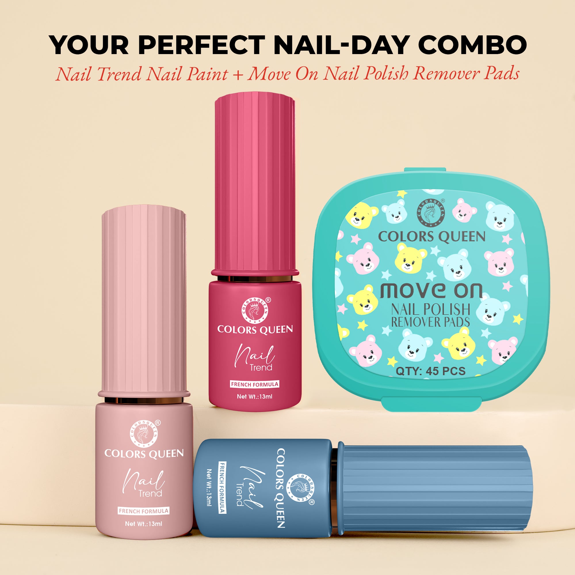 Nail Paint Set of 3 – Free Remover Pads