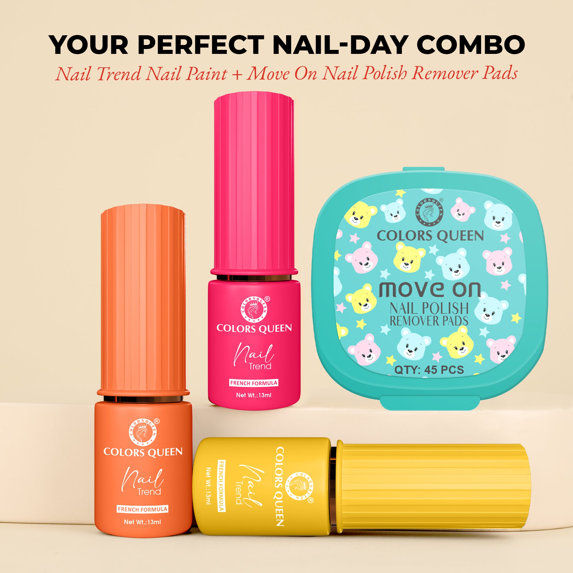 Nail Paint Set of 3 – Free Remover Pads