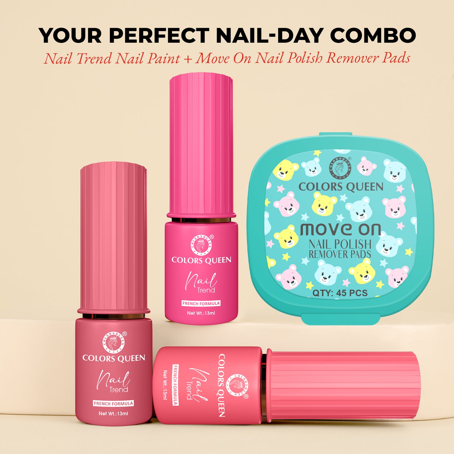 Nail Paint Set of 3 – Free Remover Pads