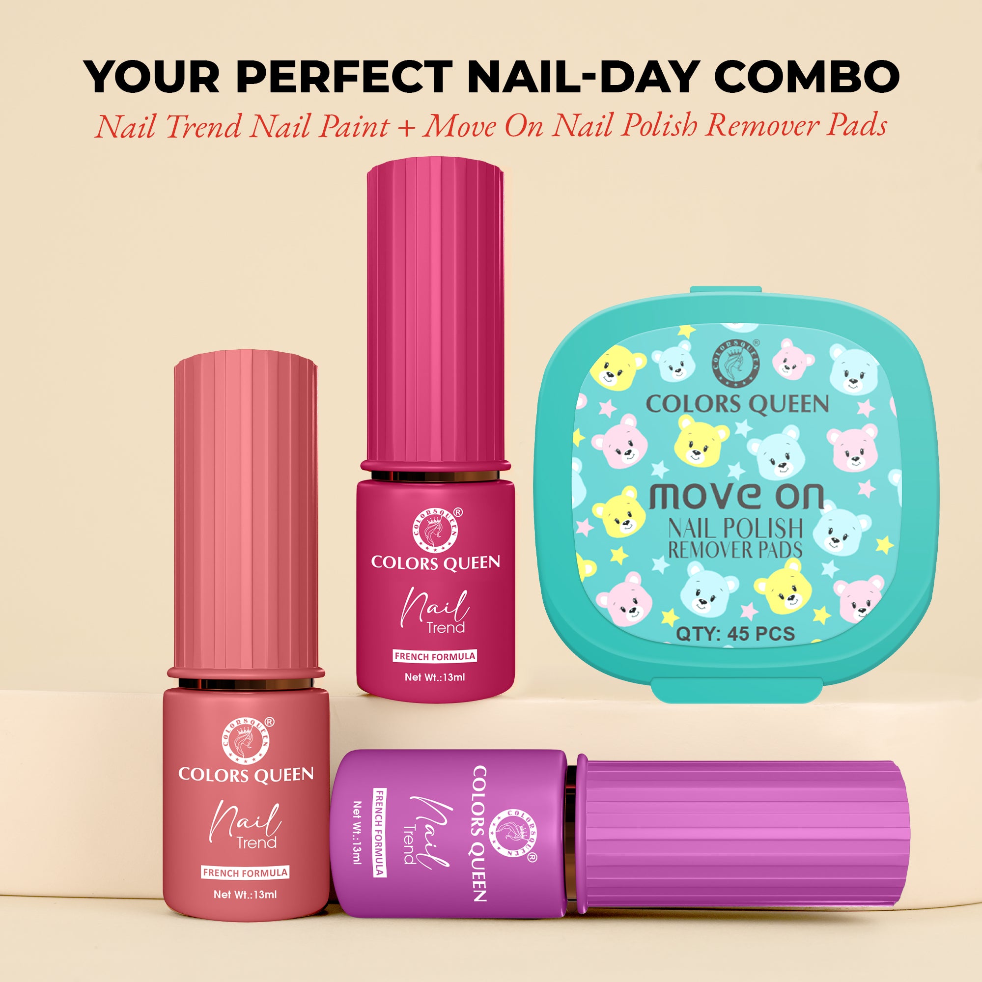 Nail Paint Set of 3 – Free Remover Pads