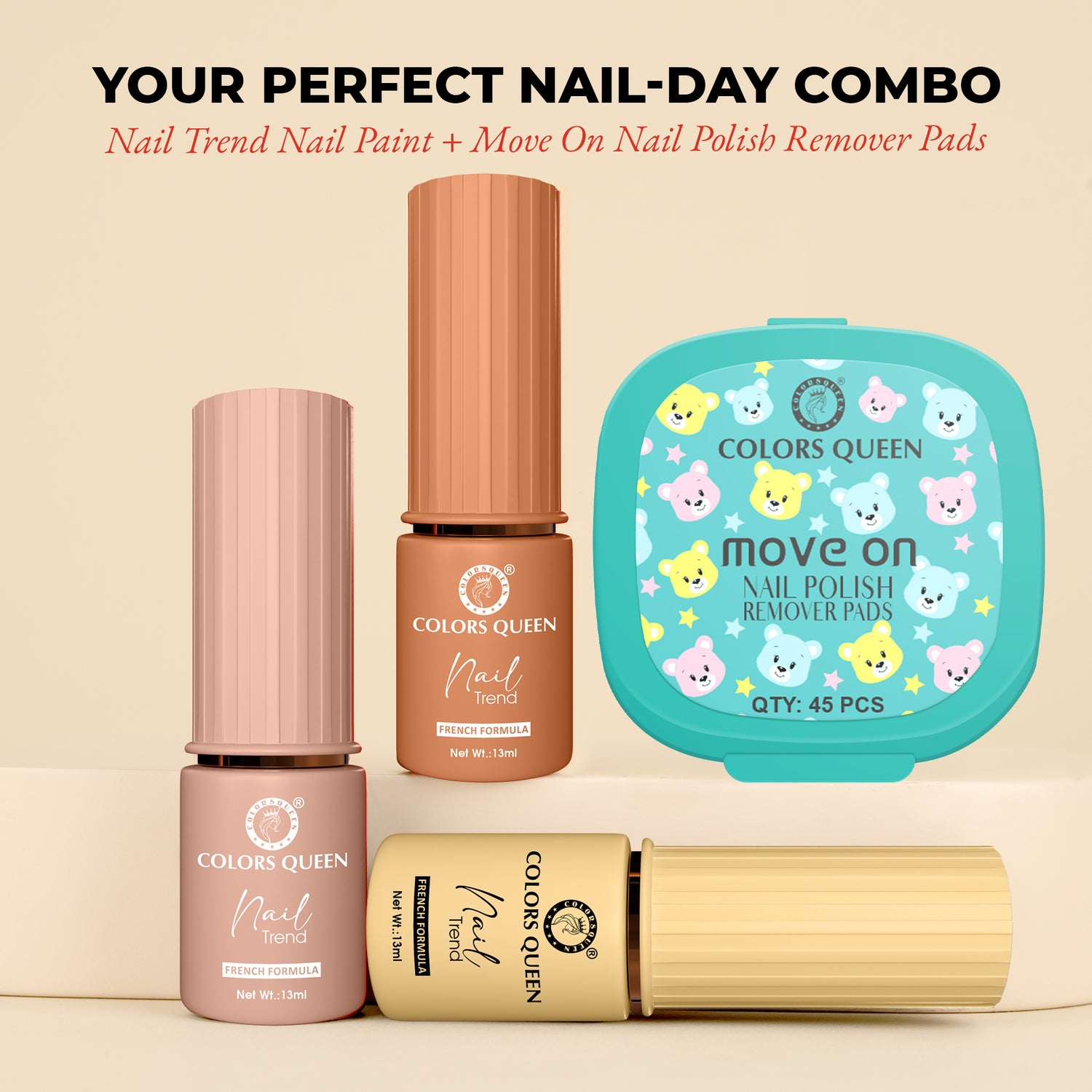 Nail Paint Set of 3 – Free Remover Pads