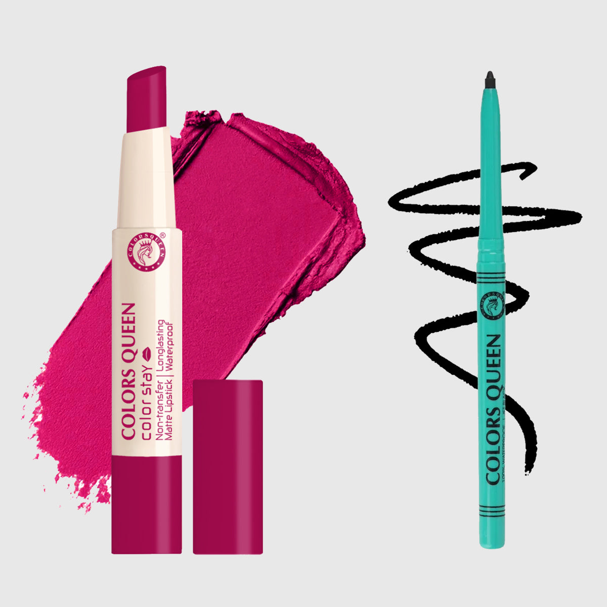 Color Stay Non-Transfer Lipstick and Bold Eyes Auto Kajal Combo