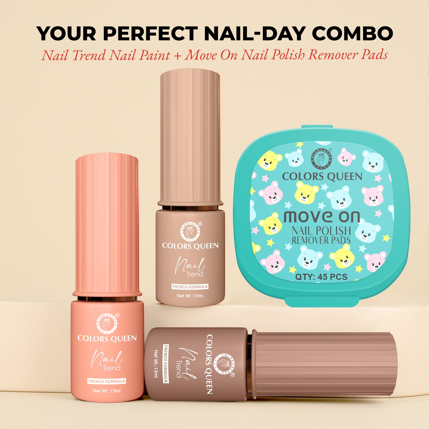 Nail Paint Set of 3 – Free Remover Pads