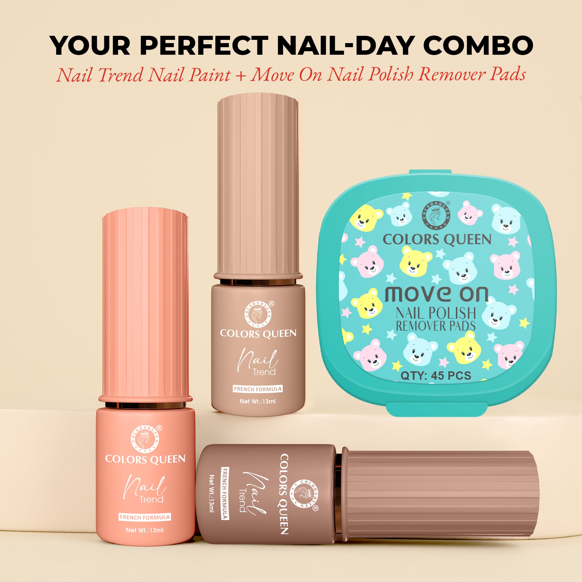 Nail Paint Set of 3 – Free Remover Pads