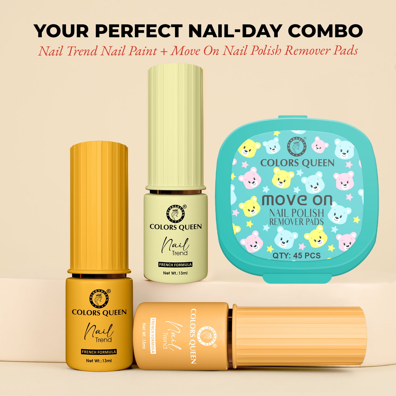 Nail Paint Set of 3 – Free Remover Pads