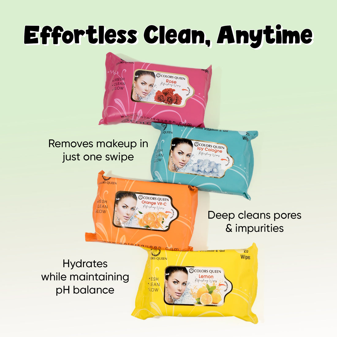 Foam Makeup Remover and  Wet Wipes Combo