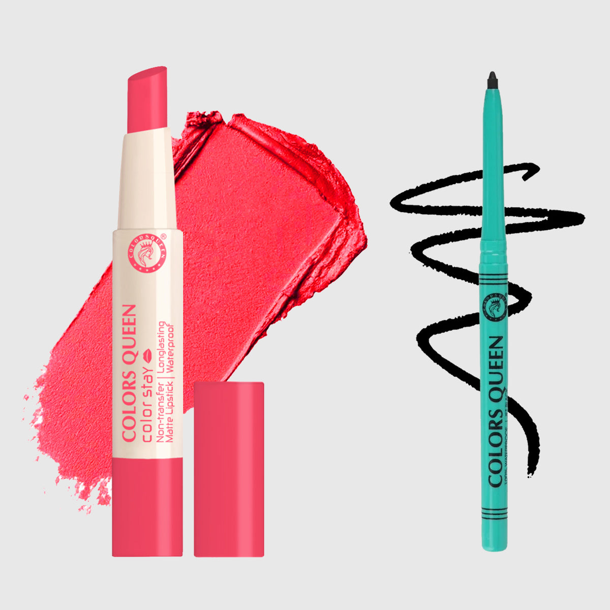 Color Stay Non-Transfer Lipstick and Bold Eyes Auto Kajal Combo