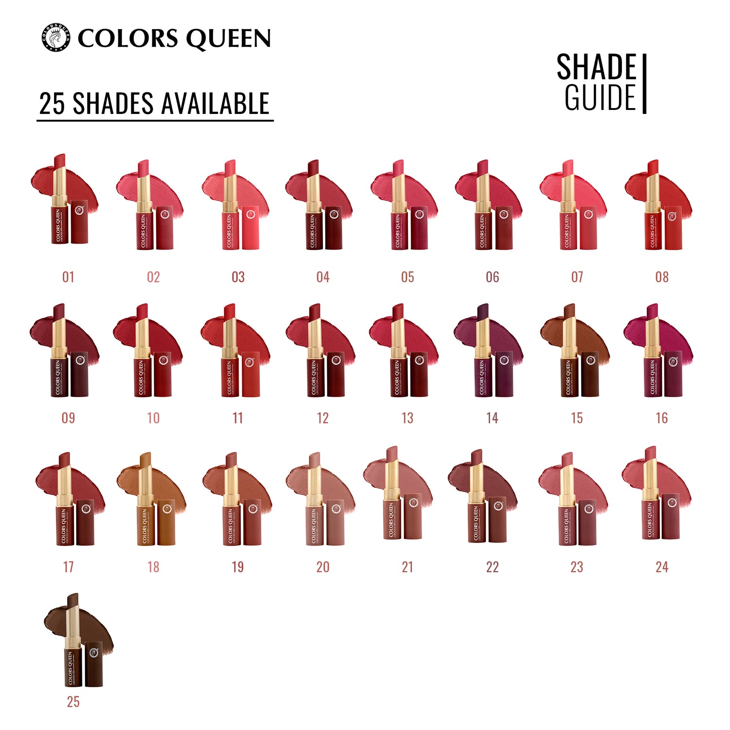 Luscious Lips Non-Transfer Lipstick – 25 Matte Shades
