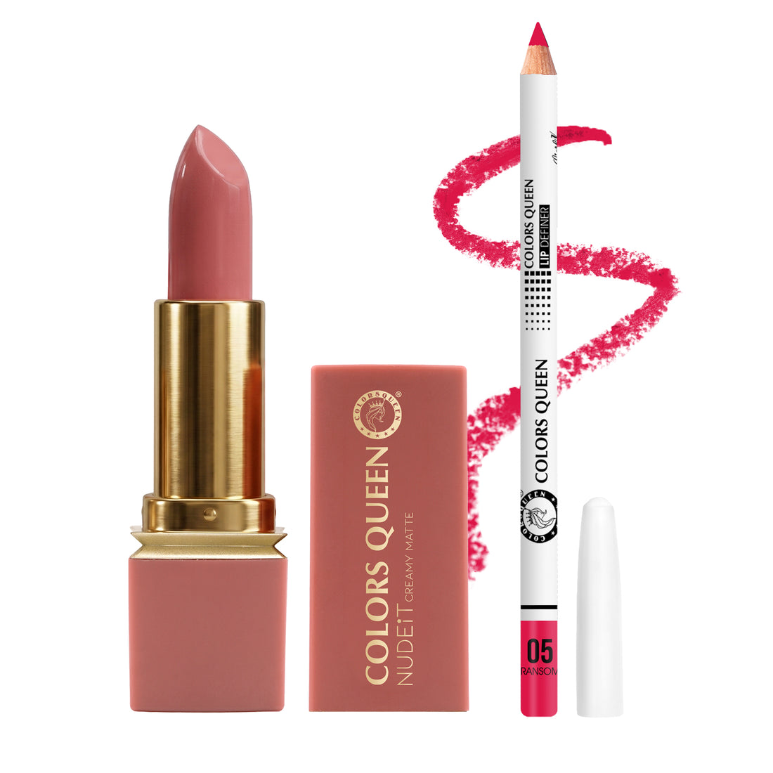 Nude Lipstick &amp; Lip Liner Combo for Pouty Lips