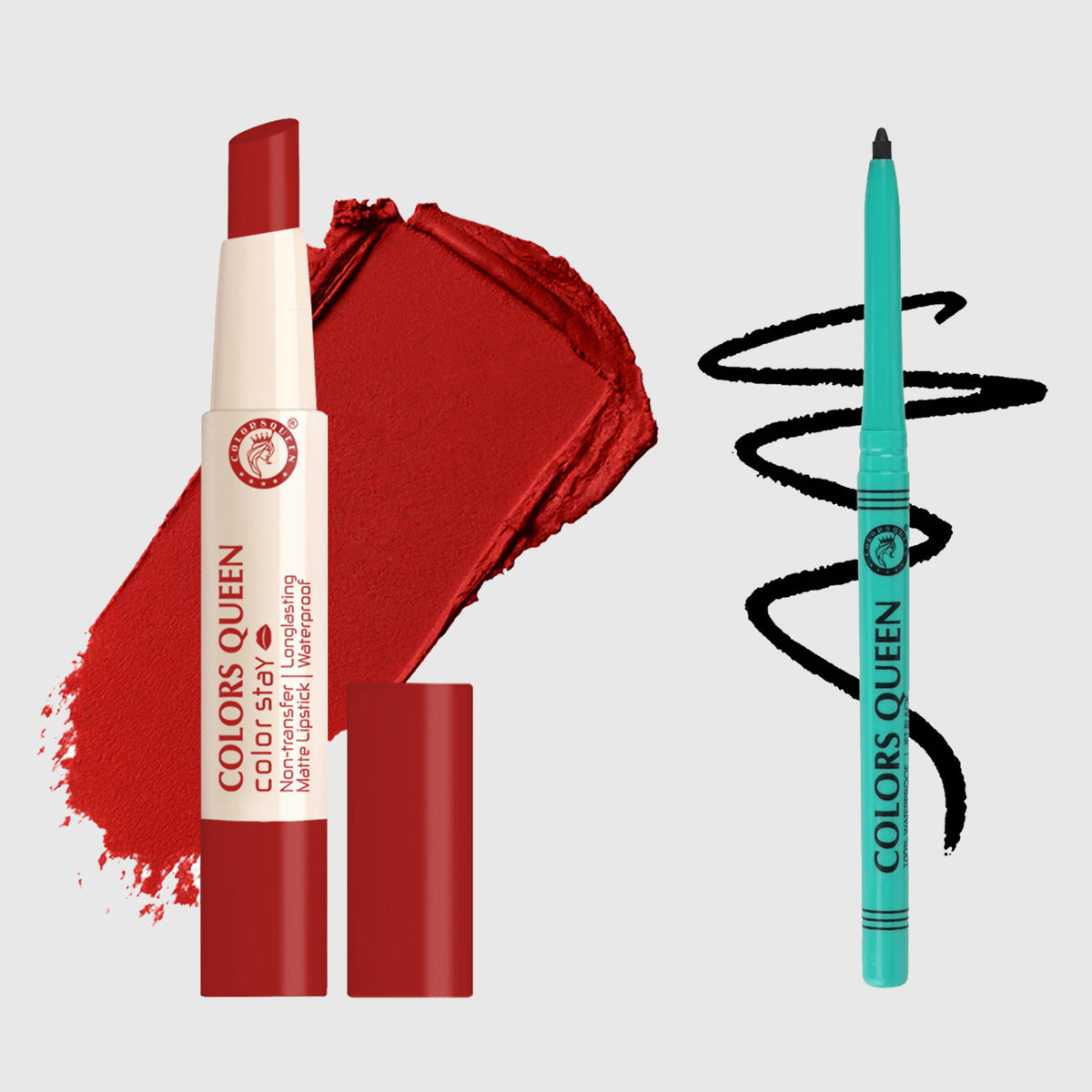 Color Stay Non-Transfer Lipstick and Bold Eyes Auto Kajal Combo