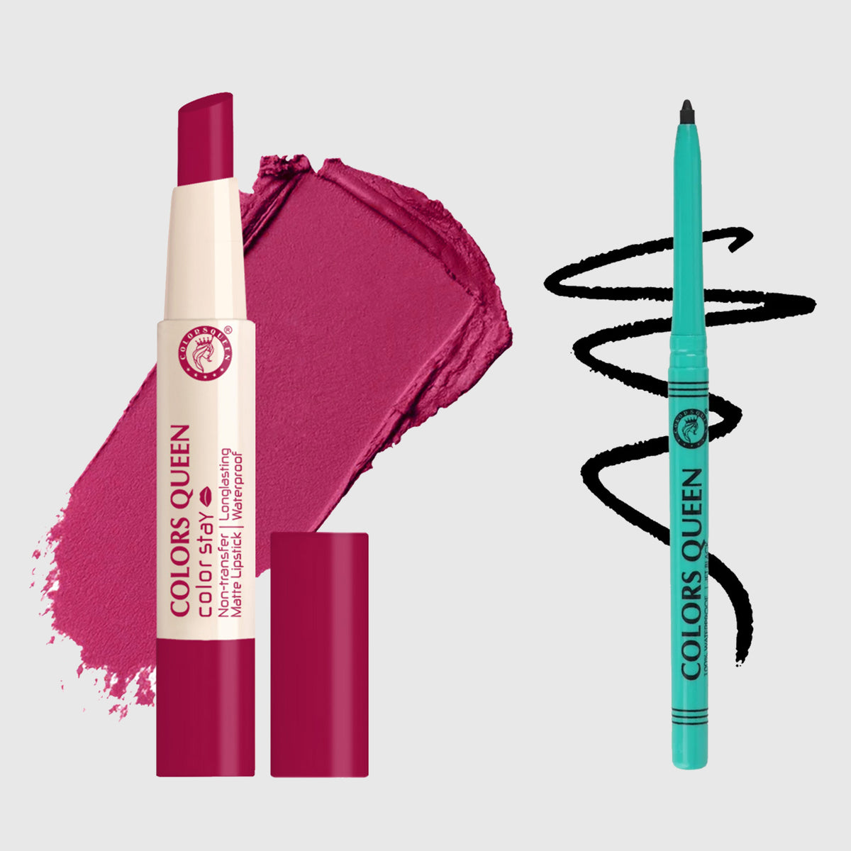 Color Stay Non-Transfer Lipstick and Bold Eyes Auto Kajal Combo