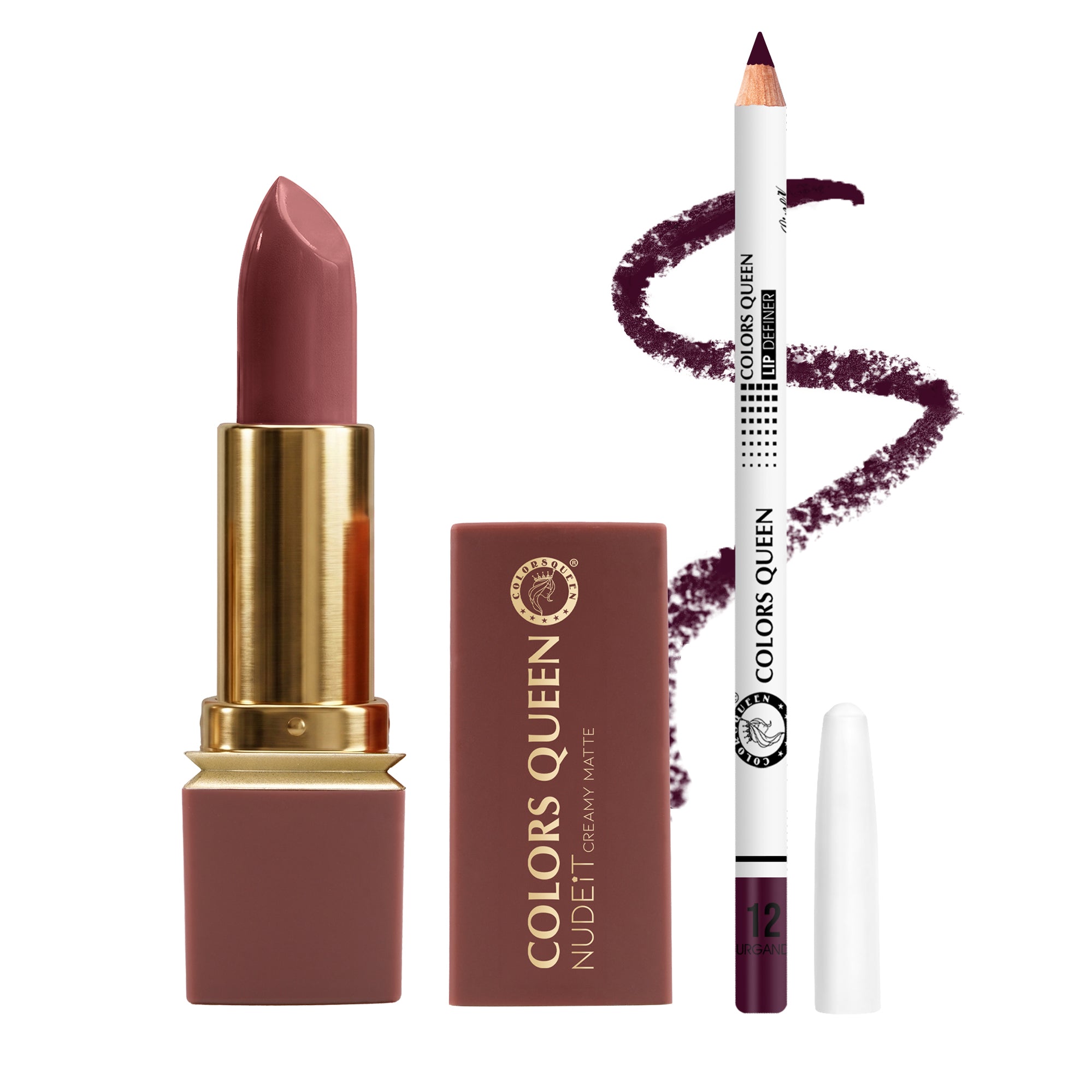 Nude Lipstick &amp; Lip Liner Combo for Pouty Lips