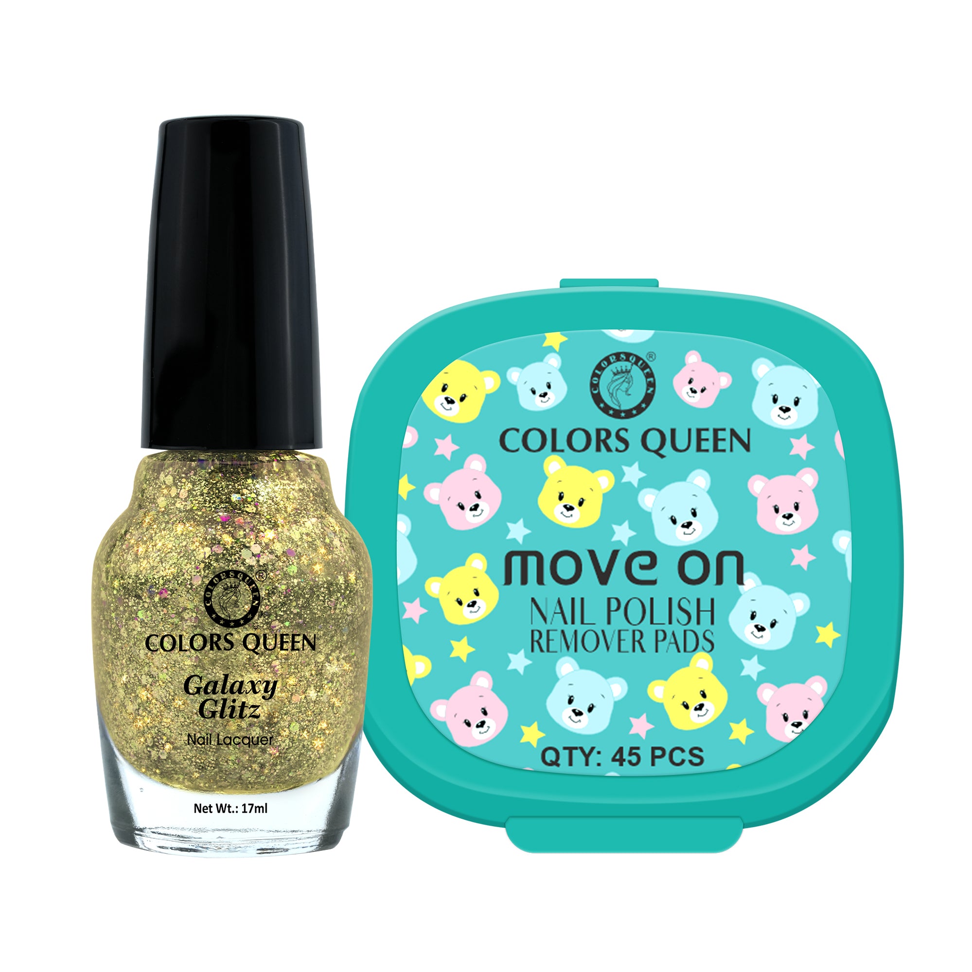 Galaxy Glitz Nail Paint with Removing Pads for Flawless Shine