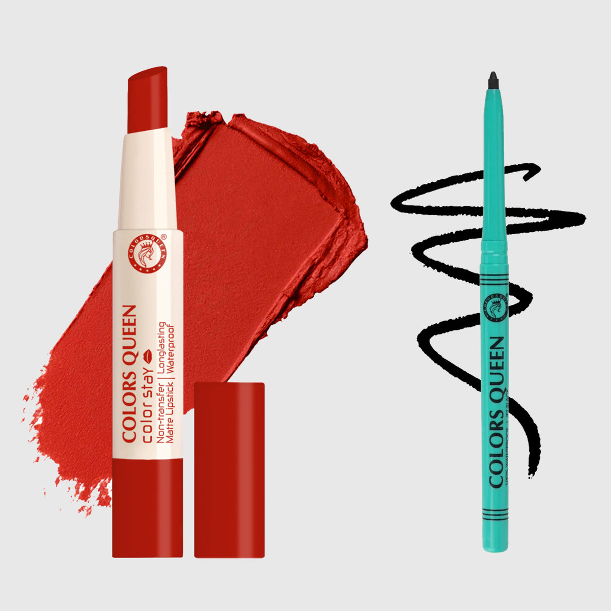 Color Stay Non-Transfer Lipstick and Bold Eyes Auto Kajal Combo
