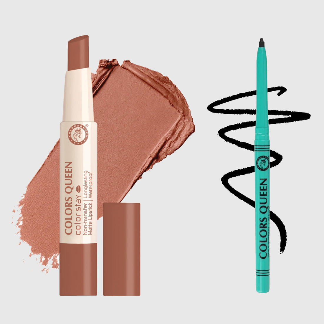 Color Stay Non-Transfer Lipstick and Bold Eyes Auto Kajal Combo
