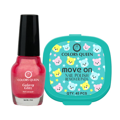Galaxy Glitz Nail Paint with Removing Pads for Flawless Shine