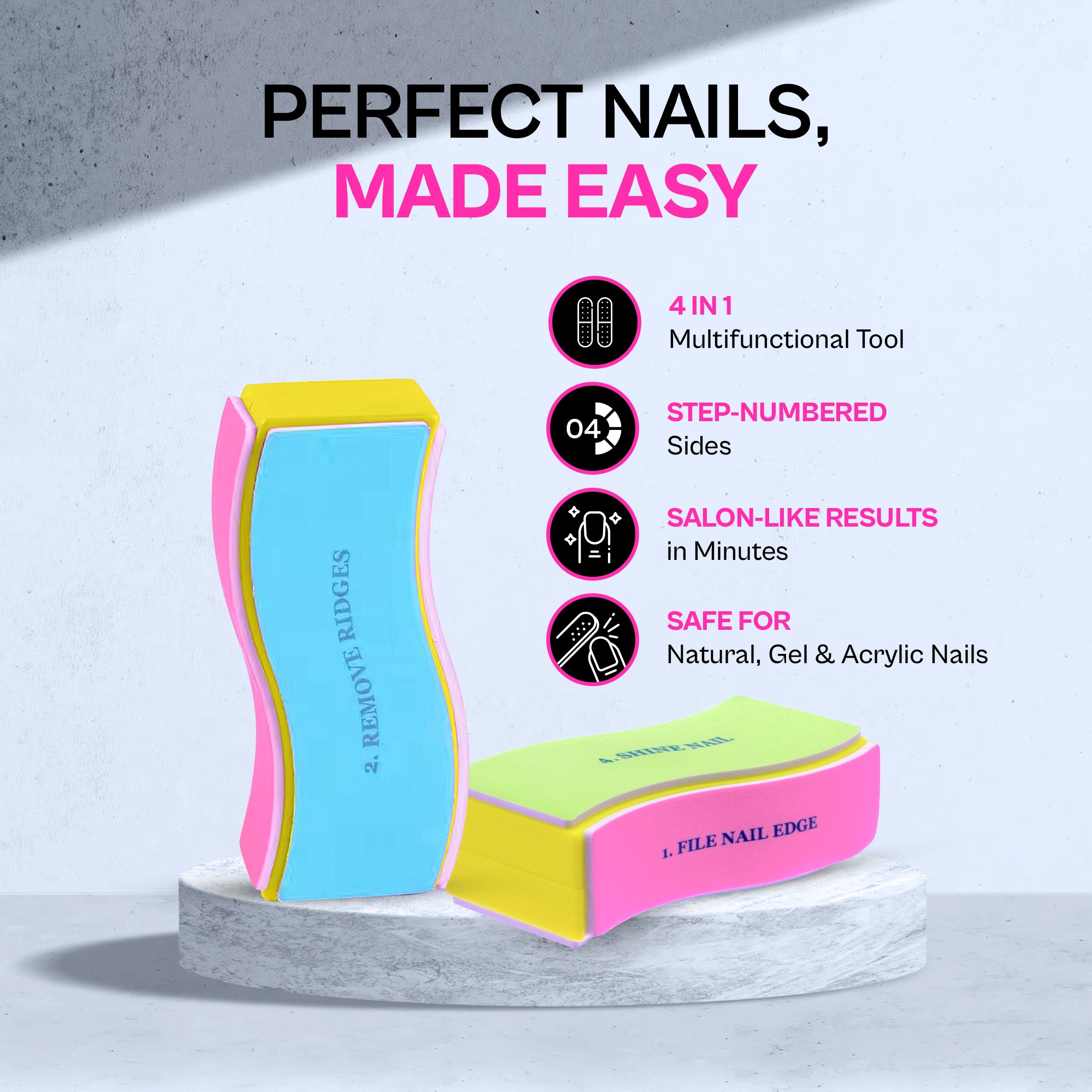 Colors Queen 4 in 1 Nail Buffer