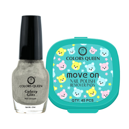 Galaxy Glitz Nail Paint with Removing Pads for Flawless Shine