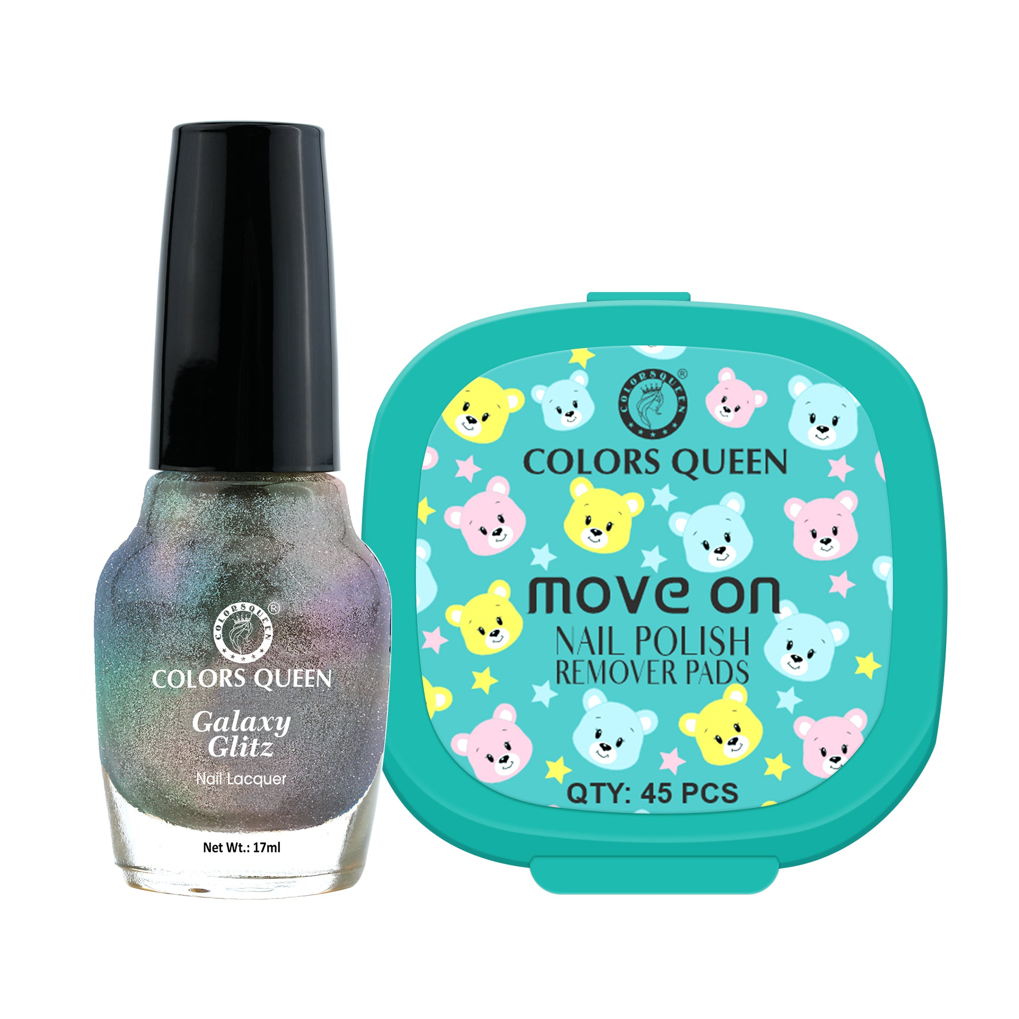 Galaxy Glitz Nail Paint with Removing Pads for Flawless Shine