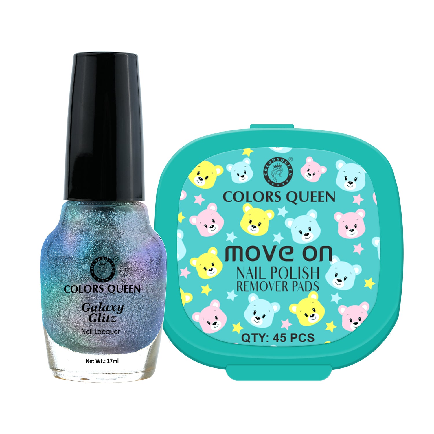 Galaxy Glitz Nail Paint with Removing Pads for Flawless Shine