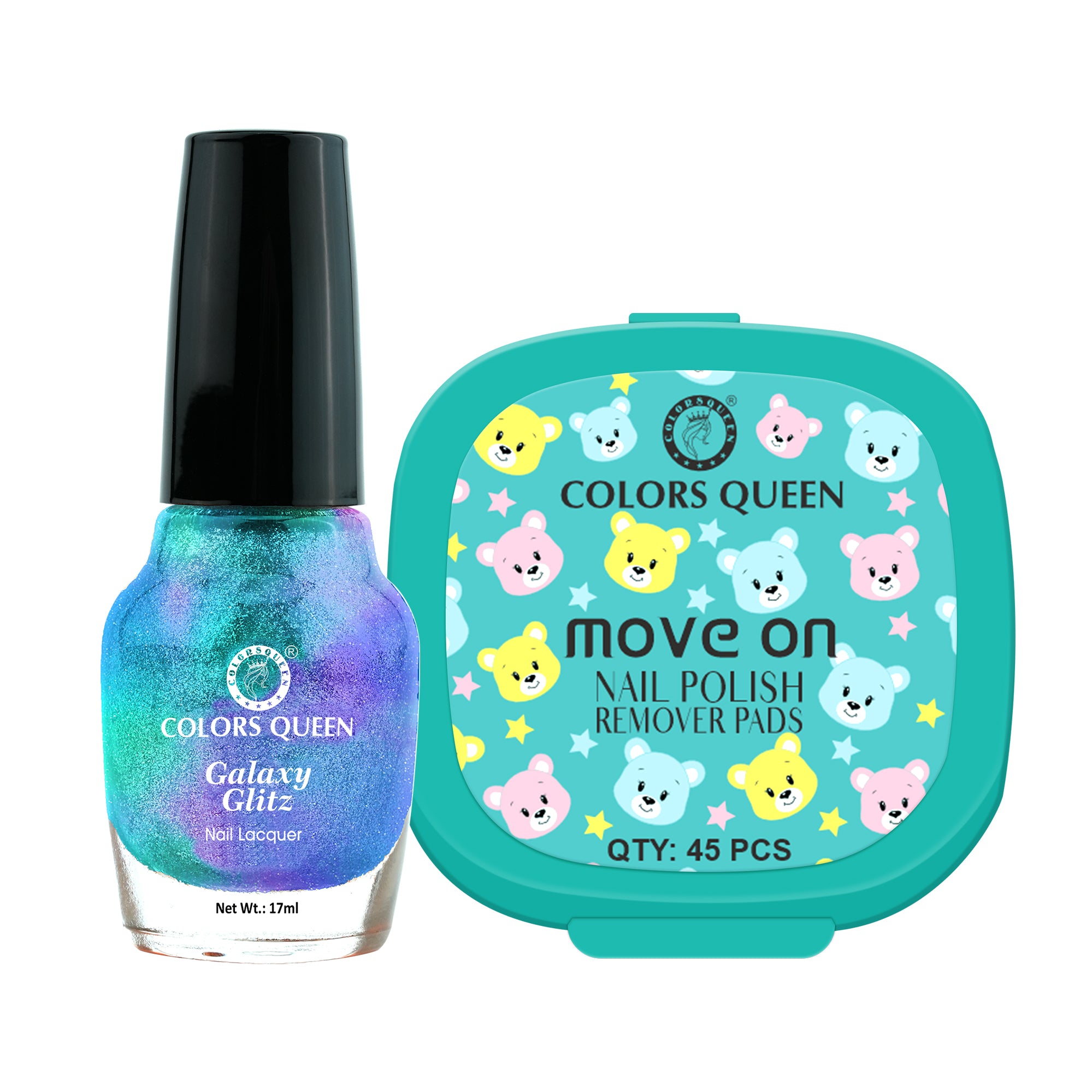 Galaxy Glitz Nail Paint with Removing Pads for Flawless Shine