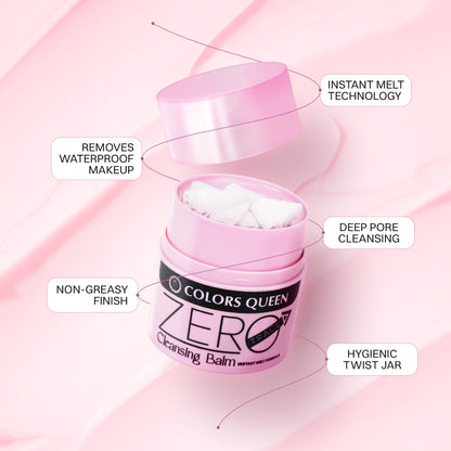 Colors Queen Zero Trace Cleansing Balm for Complete Makeup Removal