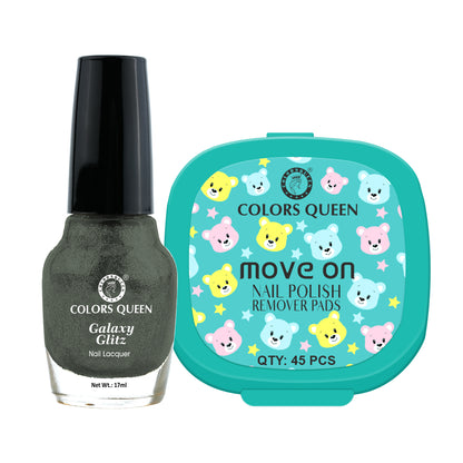 Galaxy Glitz Nail Paint with Removing Pads for Flawless Shine