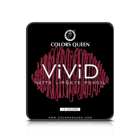 Colors Queen Vivid Matte Lip And Eye Pencil Pack of 12