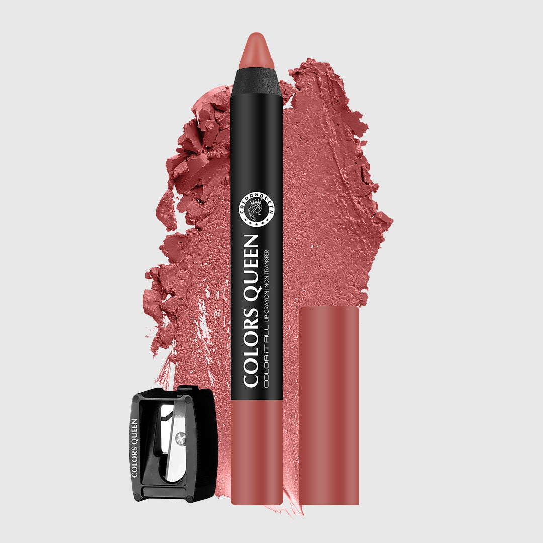 Colors Queen Color It All Crayon Lipstick – Long Lasting, Matte Finish