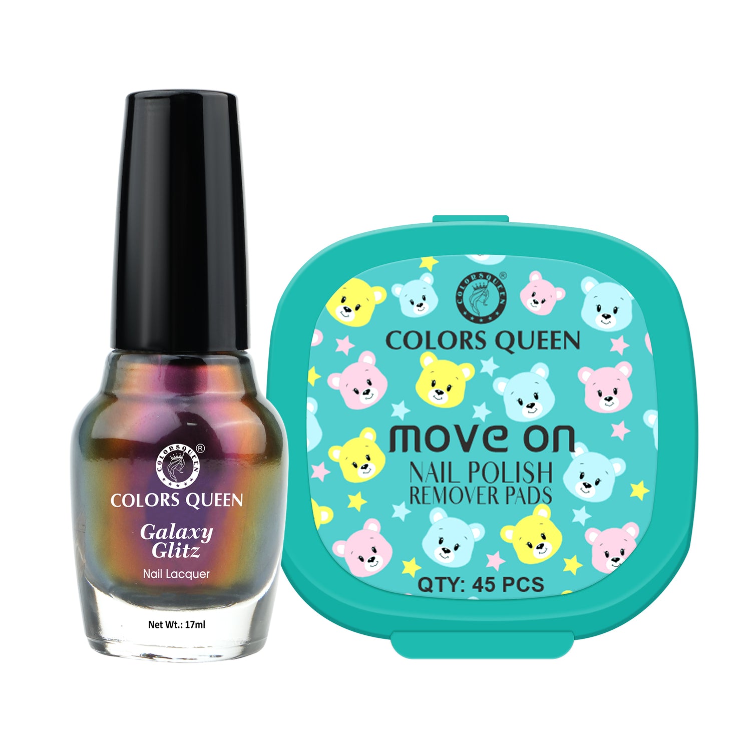 Galaxy Glitz Nail Paint with Removing Pads for Flawless Shine