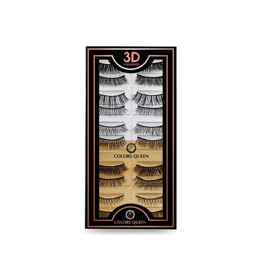 Colors Queen 3D Eyelashes - Pack Of 10
