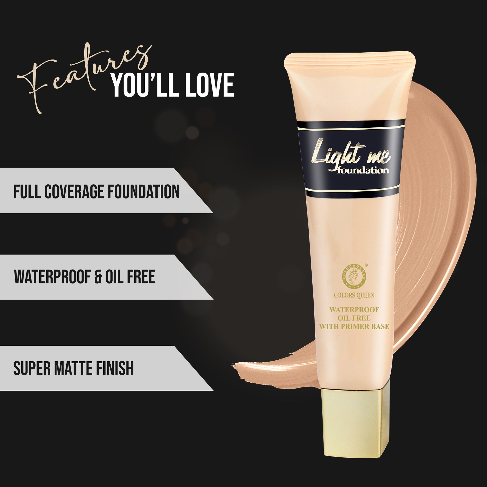 Colors Queen Light Me Oil Free Waterproof Foundation