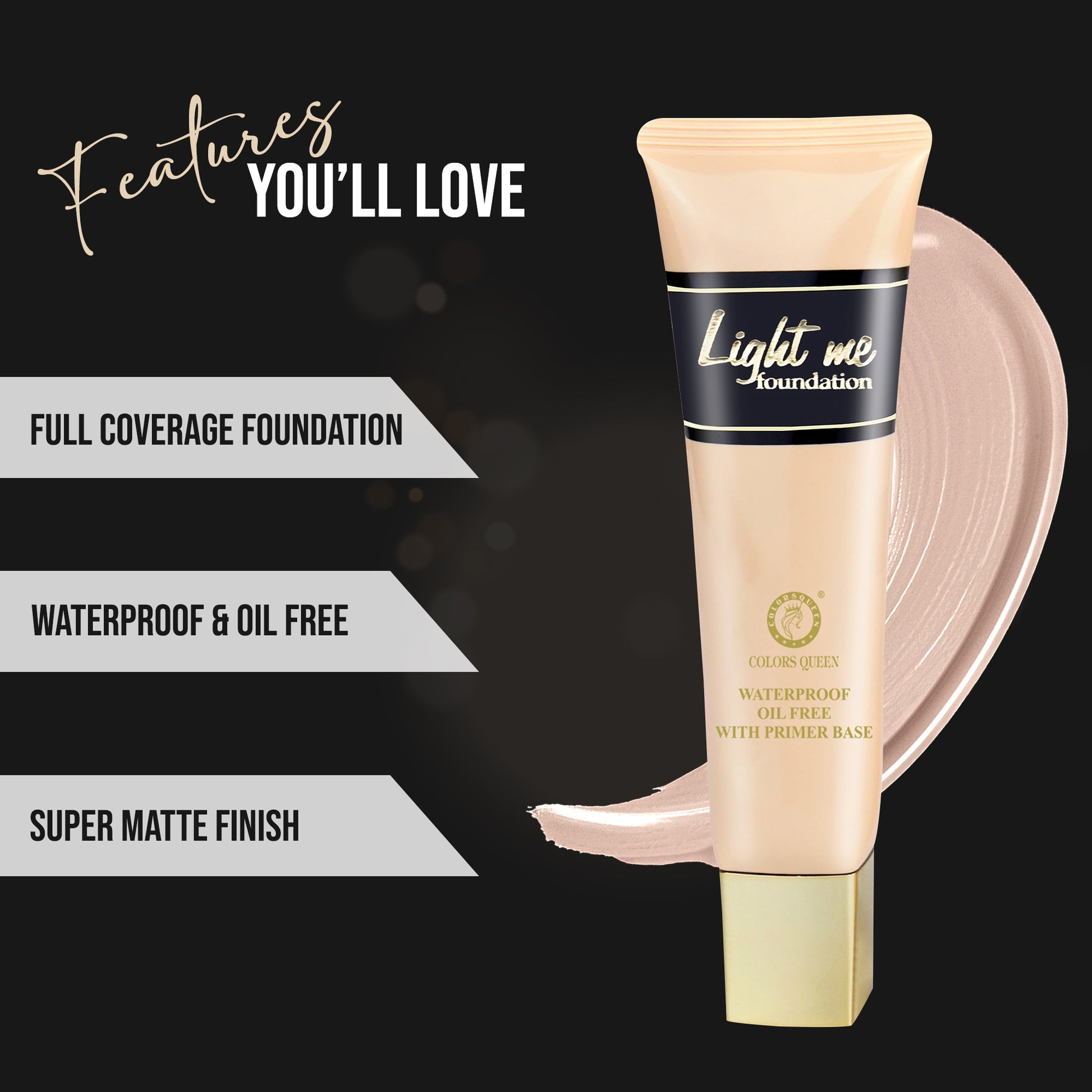 Colors Queen Light Me Oil Free Waterproof Foundation