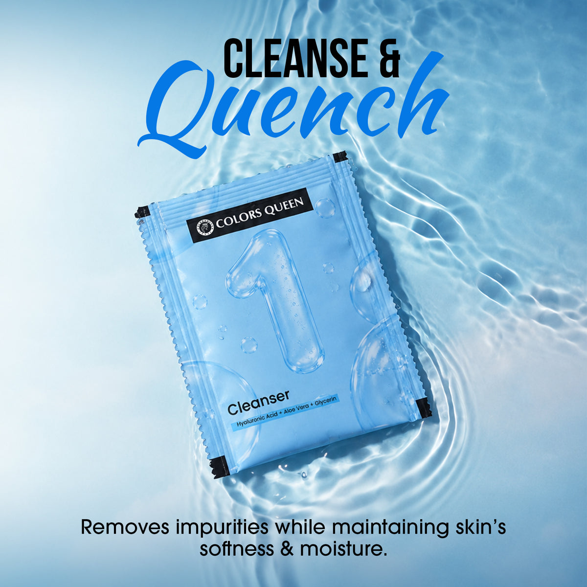 Colors Queen Hydra Boost Facial Kit with Hyaluronic Acid and Aloe Vera Extract